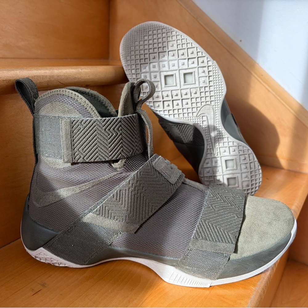 Nike LeBron Soldier 10 Lux Cargo Khaki/Olive High-Top Sneakers
